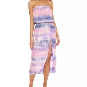 BECCA Pink and Purple Tie-Dye Swim Coverup